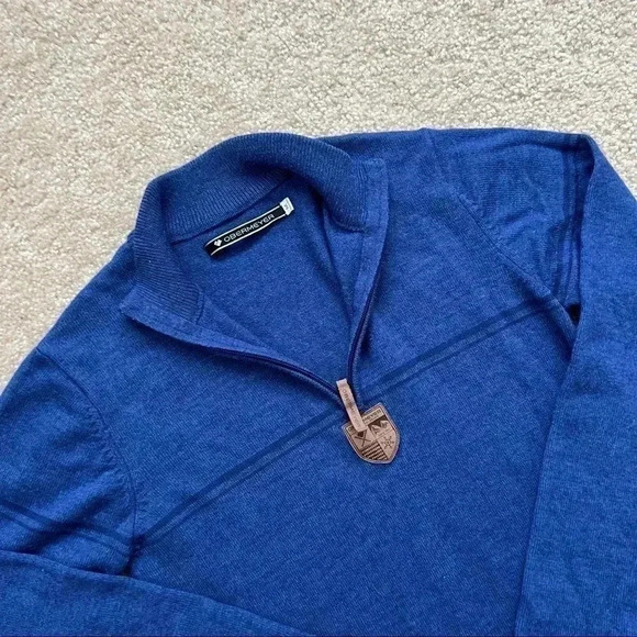 Obermeyer Zurich 1/2 Zip Wool Sweater Blue Men’s Size Medium Style# 26005 Ski - Picture 6 of 15